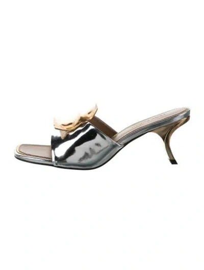 Pre-owned Tory Burch Patent Leather Slides