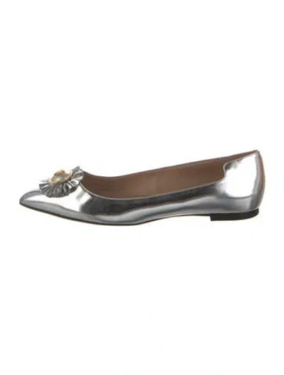Pre-owned Tory Burch Patent Leather Studded Accents Flats