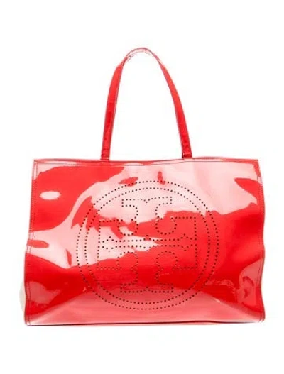 Pre-owned Tory Burch Patent Leather Tote In Pink