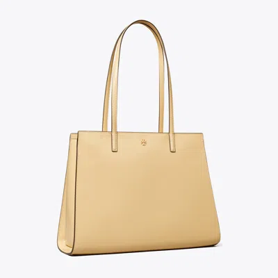 Tory Burch Patent Leather Tote In Soft Serve