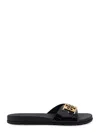Tory Burch Slide Sandals With Round Open Toe In Black