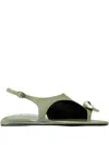 Tory Burch Patos Asymmetric Slingback Sandals In Green