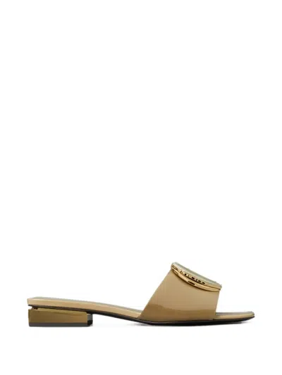 Tory Burch Patos Heeled Slides In Yellow