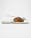 Tory Burch Patos Slingback Sandals Bianco In White