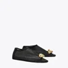 Tory Burch Patos Ornament Mesh Ballerina Flats In Black/gold