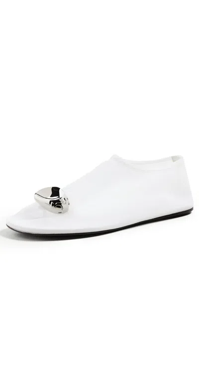 TORY BURCH PATOS MESH FLATS CLEAR/SILVER