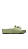 Tory Burch Patos Platform Slide Sandal In Green