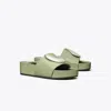 Tory Burch Patos Platform Slide In Green