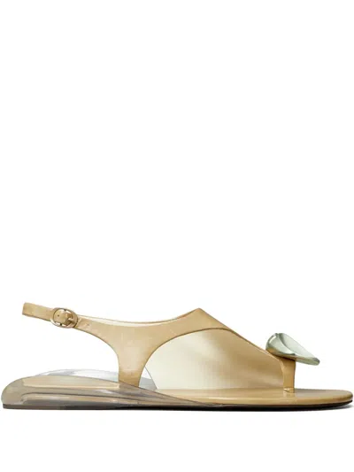 Tory Burch Patos Slingback Open-toe Sandals In Brown