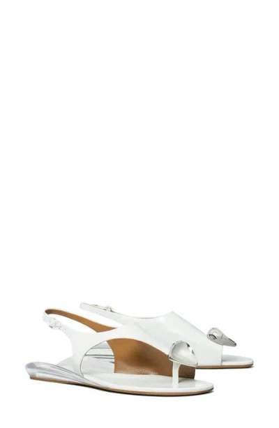 Tory Burch Patos Slingback Sandal In Bianco
