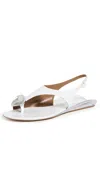 Tory Burch Patos Slingback Sandals Bianco In White