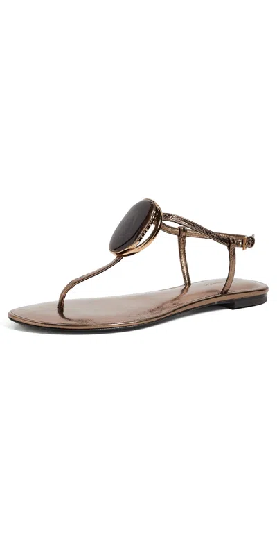 Tory Burch Patos Thong Sandals Copper Freeze In Brown