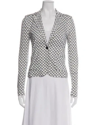 Pre-owned Tory Burch Patterned Blazer In Neutral