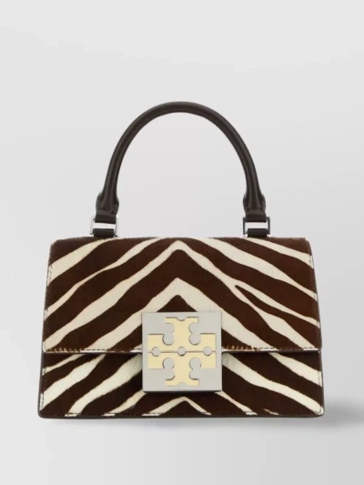 Tory Burch Patterned Calfhair And Leather Tote In Multicoloured