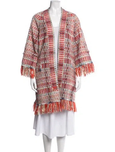 Pre-owned Tory Burch Patterned Coat In Multi
