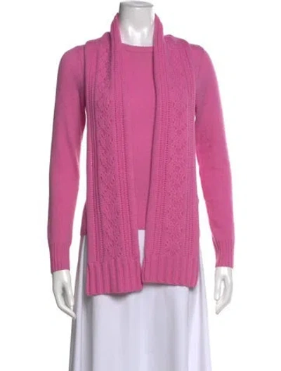 Pre-owned Tory Burch Patterned Crew Neck Sweater In Pink