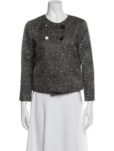 Pre-owned Tory Burch Patterned Jacket In Black