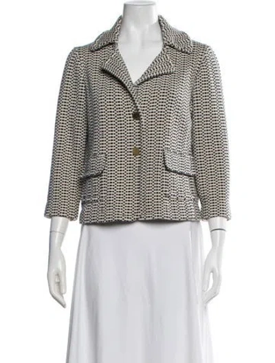 Pre-owned Tory Burch Patterned Jacket In Black