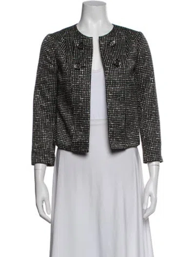 Pre-owned Tory Burch Patterned Jacket In Black