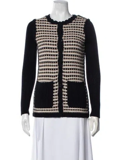 Pre-owned Tory Burch Patterned Jacket In Blue