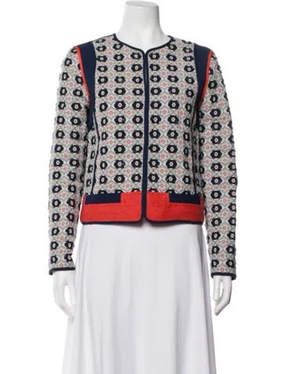 Pre-owned Tory Burch Patterned Jacket In Multicolor