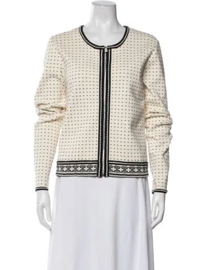 Pre-owned Tory Burch Patterned Jacket In Neutral