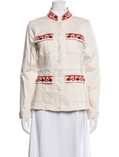 Pre-owned Tory Burch Patterned Jacket In Neutrals