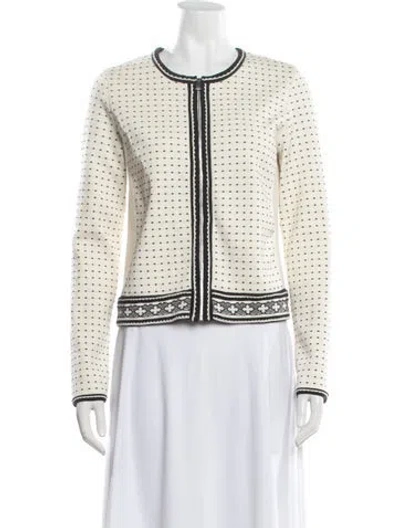 Pre-owned Tory Burch Patterned Jacket In Neutrals
