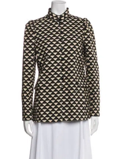 Pre-owned Tory Burch Patterned Jacket W/ Tags In Brown