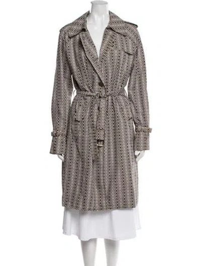 Pre-owned Tory Burch Patterned Jacket In White