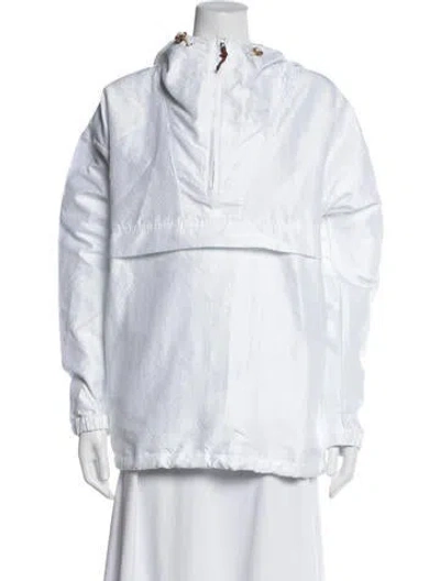 Pre-owned Tory Burch Patterned Jacket In White