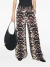 Tory Burch Patterned Jacquard Trousers In Black