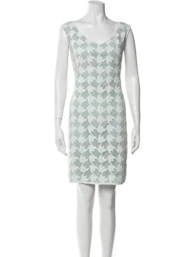Pre-owned Tory Burch Patterned Knee-length Dress In Blue