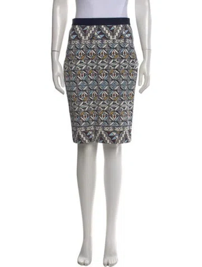 Pre-owned Tory Burch Patterned Knee-length Skirt In Multi