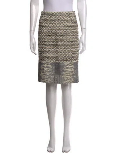 Pre-owned Tory Burch Patterned Knee-length Skirt In Neutrals