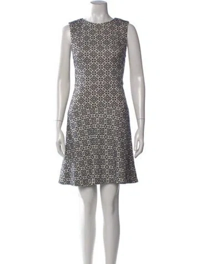 Pre-owned Tory Burch Patterned Midi Length Dress In Black