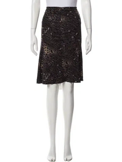 Pre-owned Tory Burch Patterned Midi Length Skirt In Multi