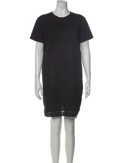 Pre-owned Tory Burch Patterned Mini Dress In Black