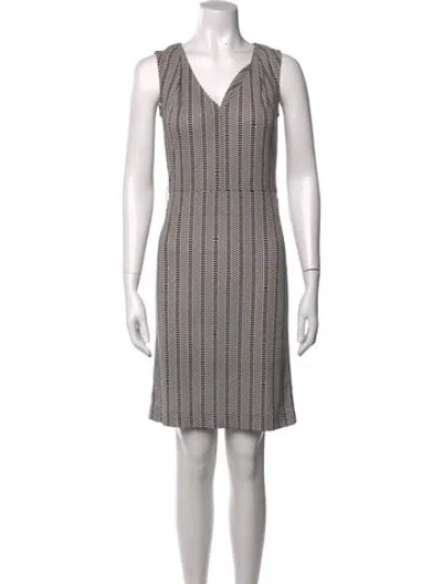 Pre-owned Tory Burch Patterned Mini Dress W/ Tags In Brown