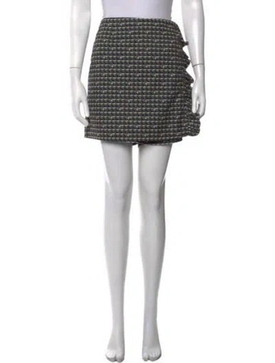 Pre-owned Tory Burch Patterned Mini Shorts In Green