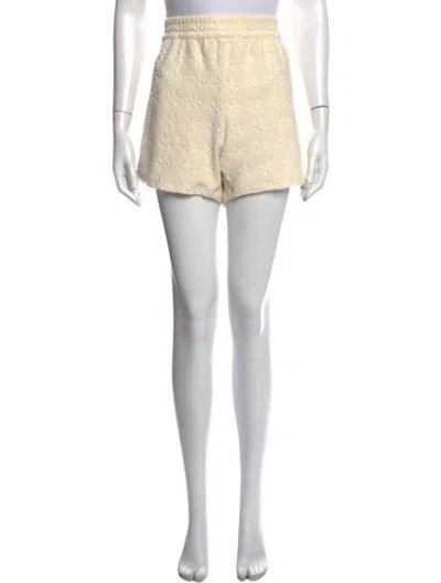 Pre-owned Tory Burch Patterned Mini Shorts In Neutrals