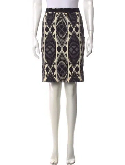Pre-owned Tory Burch Patterned Mini Skirt In Neutrals