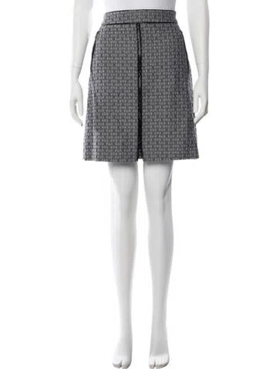 Pre-owned Tory Burch Patterned Mini Skirt In Neutrals