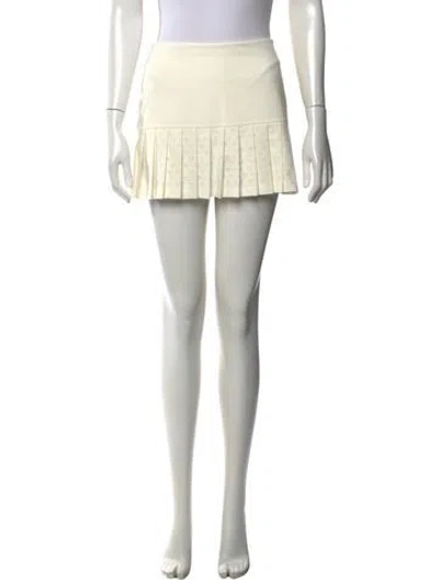 Pre-owned Tory Burch Patterned Mini Skirt W/ Tags In White