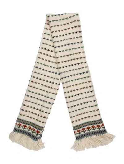 Pre-owned Tory Burch Patterned Scarf In Neutrals