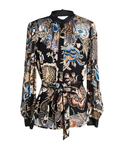 Tory Burch Patterned Shirts In Black