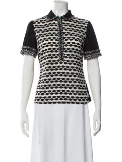 Pre-owned Tory Burch Patterned Short Sleeve Polo In Multi