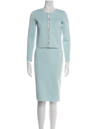 Pre-owned Tory Burch Patterned Skirt Set In Blue