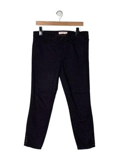 Pre-owned Tory Burch Patterned Straight Leg Pants In Blue