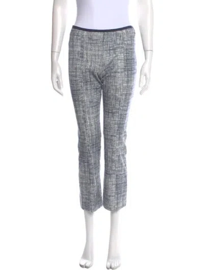 Pre-owned Tory Burch Patterned Straight Leg Pants In White